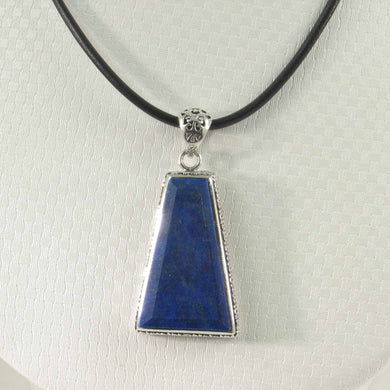 Vertical Trapezoid Blue Lapis Lazuli Pendant