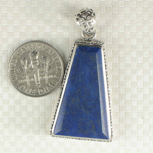 Vertical Trapezoid Blue Lapis Lazuli Pendant