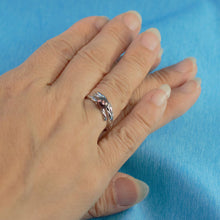 Load image into Gallery viewer, Adjustable Wheat-Style Eggplant Freshwater Pearl Ring – .925 Sterling Silver