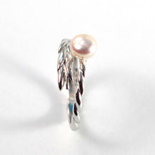 Load image into Gallery viewer, Adjustable Wheat-Style Pink Pearl Ring – .925 Sterling Silver