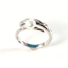 Load image into Gallery viewer, Adjustable Wheat-Style White Pearl Ring – .925 Sterling Silver