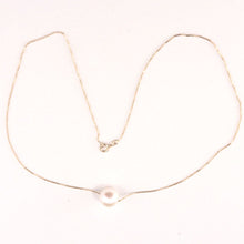 Load image into Gallery viewer, White Cultured Pearl Floating Necklace in 14k Gold