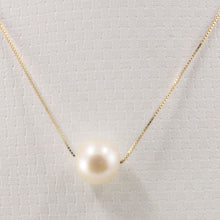 Load image into Gallery viewer, White Cultured Pearl Floating Necklace in 14k Gold