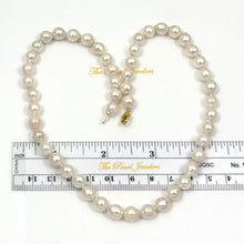 Load image into Gallery viewer, White Akoya Cultured Pearl Necklace with Gold-Plated Alloy Clasp