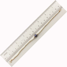 Load image into Gallery viewer, 14k Yellow Gold Spring Clasp White Mini Pearl Bracelet with Center Black Pearl