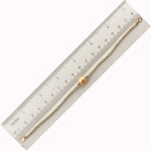 Load image into Gallery viewer, 14k Yellow Gold Spring Clasp White Mini Pearl Bracelet with Center Golden Pearl
