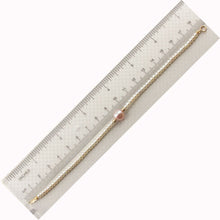 Load image into Gallery viewer, 14k Yellow Gold Spring Clasp White Mini Pearl Bracelet with Center Pink Pearl