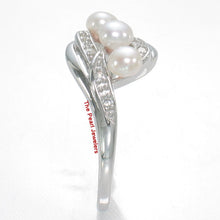 Load image into Gallery viewer, Sterling Silver .925 White Pearl &amp; CZ Cocktail Ring