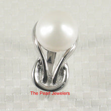 Load image into Gallery viewer, Solid Sterling Silver .925 Love-Knot Freshwater Pearl Solitaire Ring (White)
