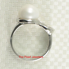 Load image into Gallery viewer, Solid Sterling Silver .925 Love-Knot Freshwater Pearl Solitaire Ring (White)