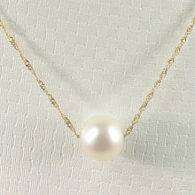 Load image into Gallery viewer, White Pearl on 14k Gold Singapore Chain Necklace