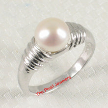 Load image into Gallery viewer, Solid Sterling Silver .925 White Cultured Pearl Solitaire Ring