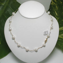 Load image into Gallery viewer, White Pearl &amp; 14k Gold Spiral Tube Tin-Cup Necklace