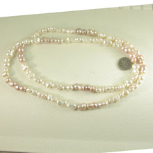 Load image into Gallery viewer, White &amp; Pink Baroque Peanut Shaped Endless Necklace 32”