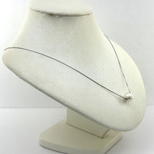 Load image into Gallery viewer, AAA White Pearl Slider Necklace on 14k White Gold