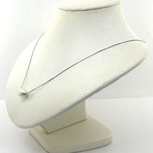Load image into Gallery viewer, AAA White Pearl Slider Necklace on 14k White Gold