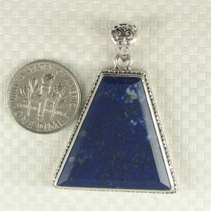 Wide Trapezoid Blue Lapis Lazuli Pendant