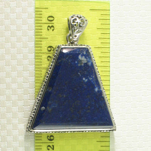 Wide Trapezoid Blue Lapis Lazuli Pendant