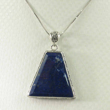 Load image into Gallery viewer, Wide Trapezoid Blue Lapis Lazuli Pendant