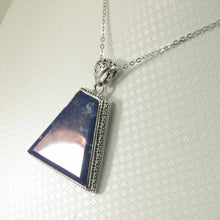 Load image into Gallery viewer, Wide Trapezoid Blue Lapis Lazuli Pendant