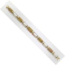 Load image into Gallery viewer, 14k Yellow Gold “Joy” Clasp Yellow Jade &amp; Mother of Pearl Bracelet