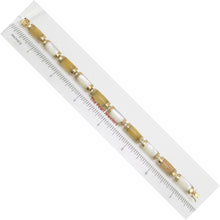 Load image into Gallery viewer, 14k Yellow Gold “Joy” Clasp Yellow Jade &amp; Mother of Pearl Bracelet