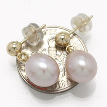 Load image into Gallery viewer, 1000014-Lavender-Cultured-Pearl-Dangle-Earrings-14k-Yellow-Gold
