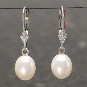 1000025-White-Gold-Leverback-Genuine-White-Cultured-Pearl-Dangle-Earrings