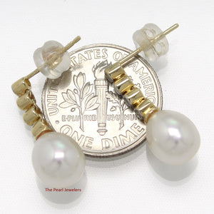 1000110-14k-Gold-Genuine-Diamonds-White-Pearl-Dangle-Stud-Earrings