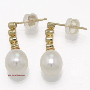 1000110-14k-Gold-Genuine-Diamonds-White-Pearl-Dangle-Stud-Earrings