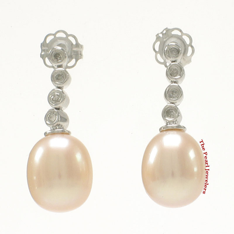 1000117-14k-Gold-Diamond-Pink-Pearl-Dangle-Stud-Earrings