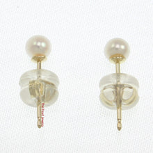 Load image into Gallery viewer, 1000140-14k-Yellow-Gold-High-Luster-White-Cultured-Pearl-Stud-Earrings