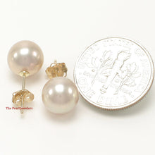 Load image into Gallery viewer, 1000182-14k-Gold-Pink-High-Luster-Cultured-Pearl-Stud-Earrings