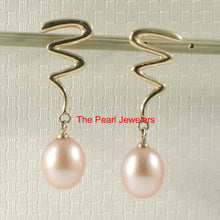 Load image into Gallery viewer, 1000192-14k-Gold-Pink-Pearl-Dangle-Earrings