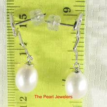 Load image into Gallery viewer, 1000195-14k-Gold-White-Pearl-Dangle-Earrings