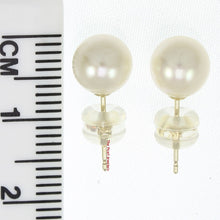 Load image into Gallery viewer, 1000270-14k-Gold-Luster-White-Cultured-Pearl-Stud-Earrings