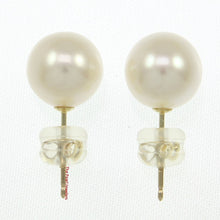 Load image into Gallery viewer, 1000290-14k-Gold-Luster-White-Cultured-Pearl-Stud-Earrings