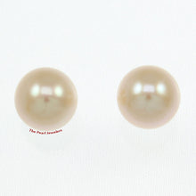 Load image into Gallery viewer, 1000292-14k-Yellow-Gold-AAA-8.5-9mm-High-Luster-Pink-Pearl-Stud-Earrings