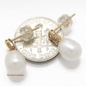 1000470-14k-Gold-Diamonds-White-Cultured-Pearls-Stud-Earrings
