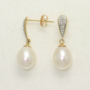 1000560-14k-Yellow-Gold-Diamonds-White-Cultured-Pearl-Dangle-Stud-Earrings