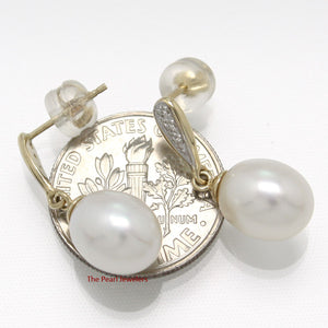 1000560-14k-Yellow-Gold-Diamonds-White-Cultured-Pearl-Dangle-Stud-Earrings