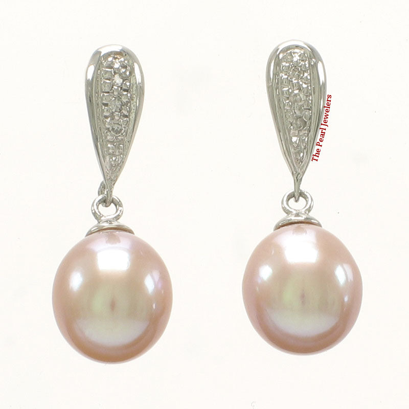 1000567-14k-White-Gold-Sparkling-Diamonds-Pink-Cultured-Pearl-Dangle-Earrings