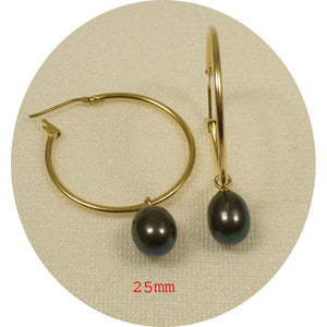 1000591-14k-Yellow-Gold-Hoop-Black-Cultured-Pearl-Dangle-Earrings