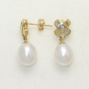 1000600-14k-Yellow-Gold-Diamonds-White-Cultured-Pearl-Dangle-Stud-Earrings