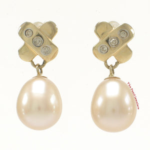 1000602-14k-Gold-Diamonds-Pink-Cultured-Pearl-Dangle-Stud-Earrings