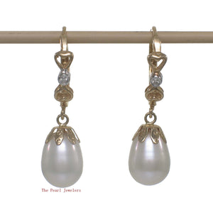 1000650-14k-Yellow-Gold-Diamonds-White-Cultured-Pearls-Dangle-Earrings