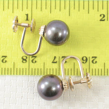 Load image into Gallery viewer, 1000725-14k-Gold-French-Screw-Back-None-Pierced-Lavender-Pearl-Earrings