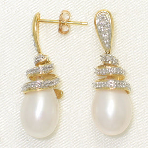 1000800-14k-Yellow-Gold-Diamonds-White-Pearl-Dangle-Stud-Earrings