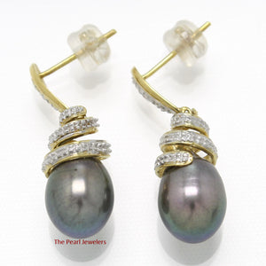 1000801-14k-Yellow-Gold-Diamonds-Black-Pearl-Dangle-Stud-Earrings