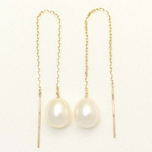 1000820-14k-yellow-Gold-Threader-Chain-White-Raindrop-Pearl-Earrings